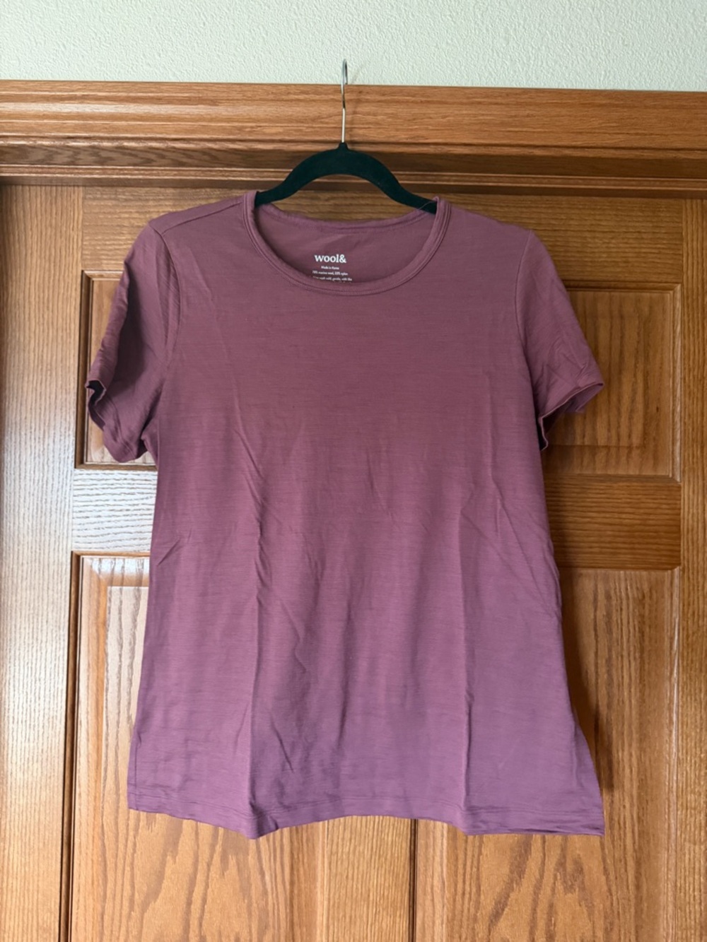 wool& Cara tee - rosewood, large
